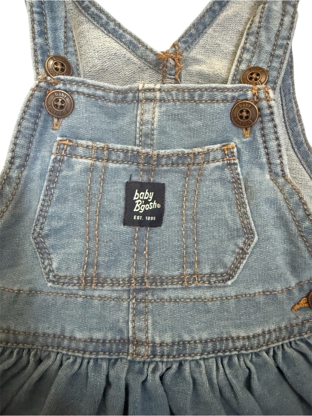OshKosh B'gosh Light Blue Denim Pinafore Dress - Picture 4 of 5